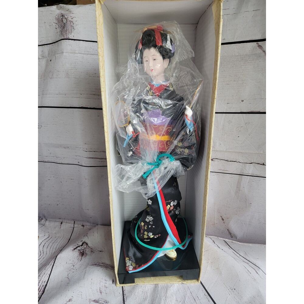 Chinese Traditional Handicraft Qing Dynasty Silk Doll 16 3/4" In Box READ